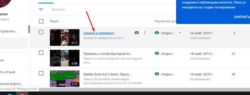 Selecting the video you need