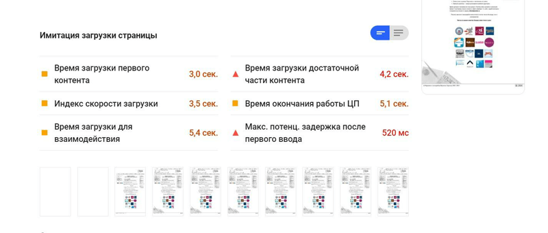 План оптимизации скорости загрузки сайта